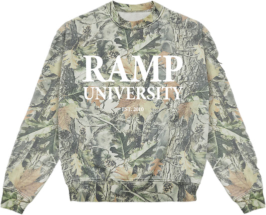 Camo Ramp University crewneck