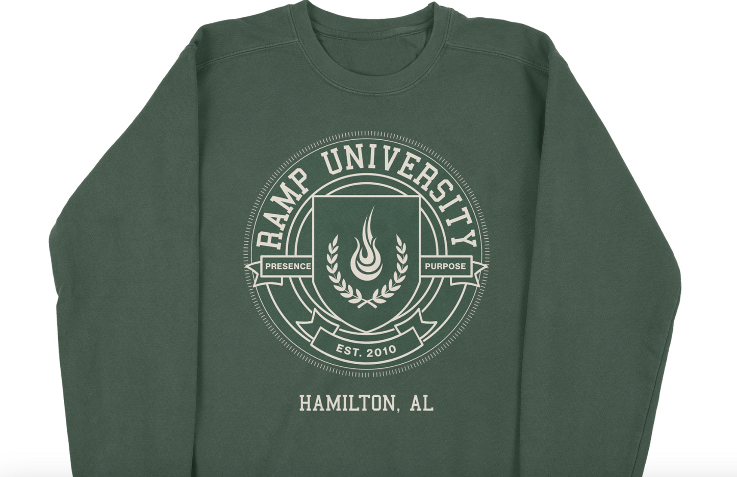 Ramp University Seal Crewneck - Green and Red options