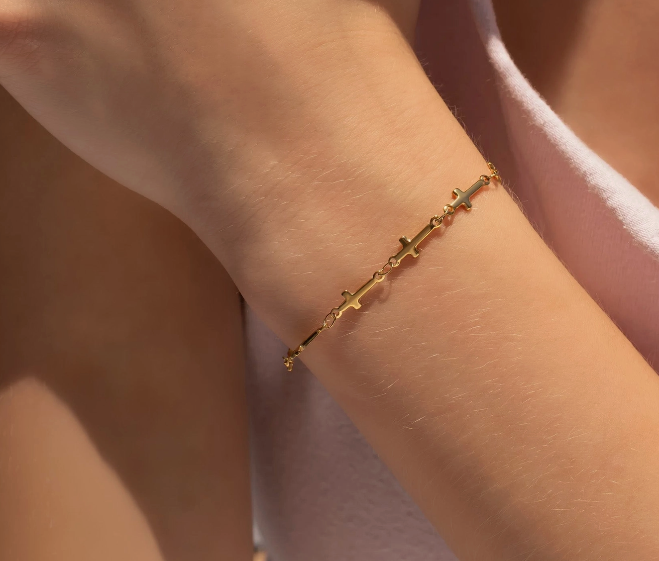 Cross Chain Bracelet