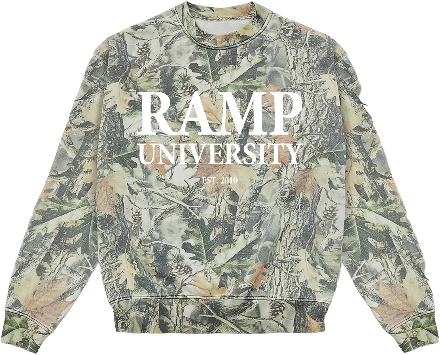 Camo Ramp University crewneck