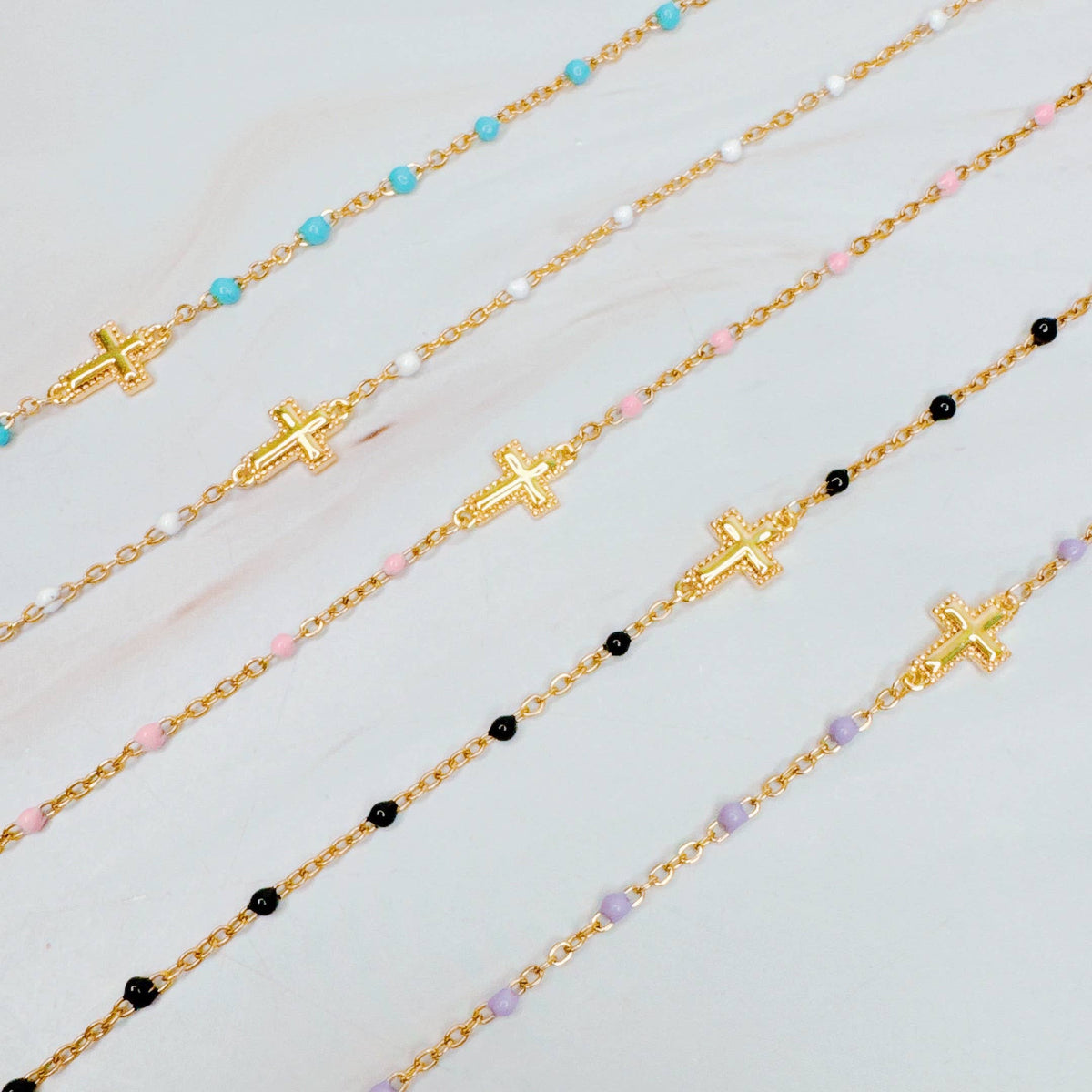 Dainty Chain Cross Bracelet