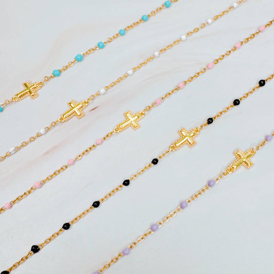 Dainty Chain Cross Bracelet