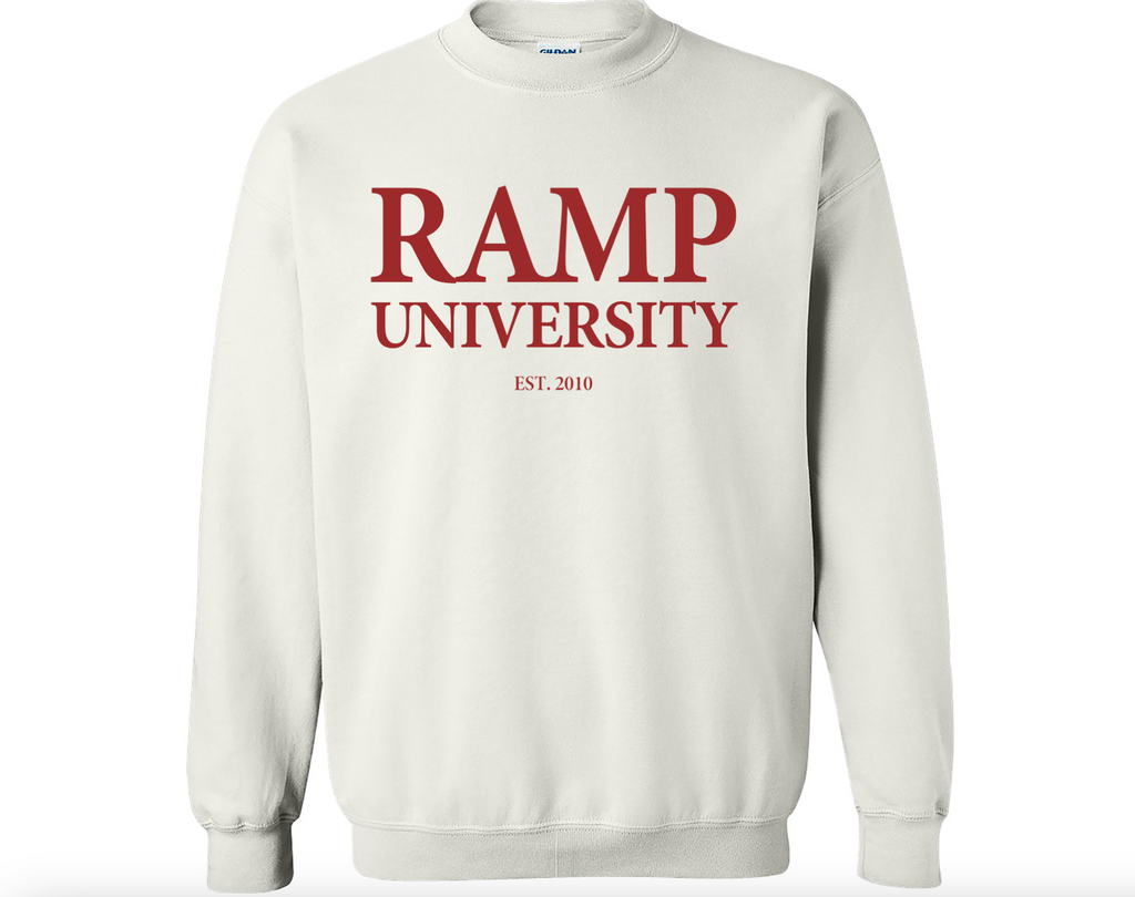 Ramp University White Crewneck