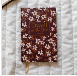 Dwell in the Word Journal - Burgundy Blooms