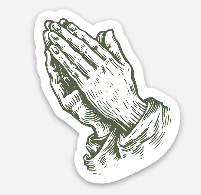 Praying Hands Sticker