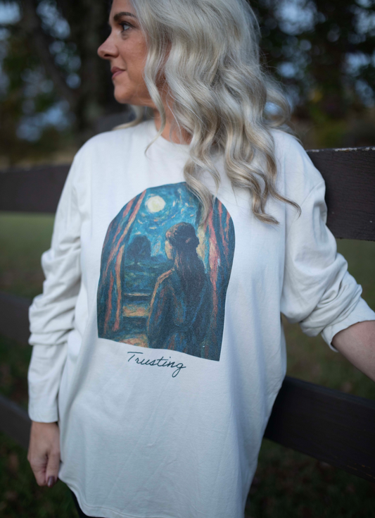 Trusting - window - Long sleeve Tee