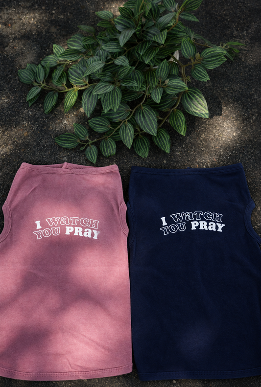 "I watch you pray" Doggie Shirts
